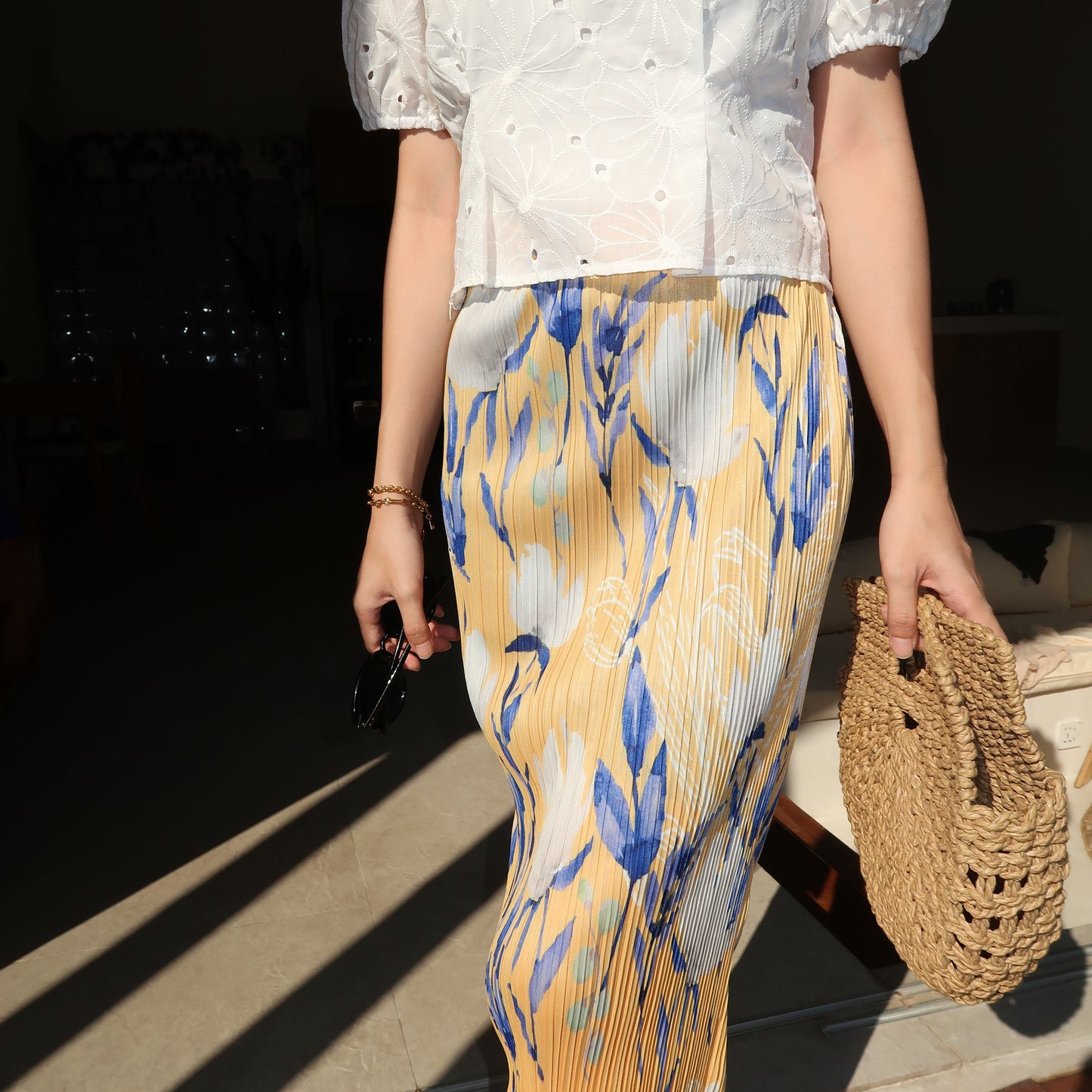 Pleated Season Skirt in Autumn