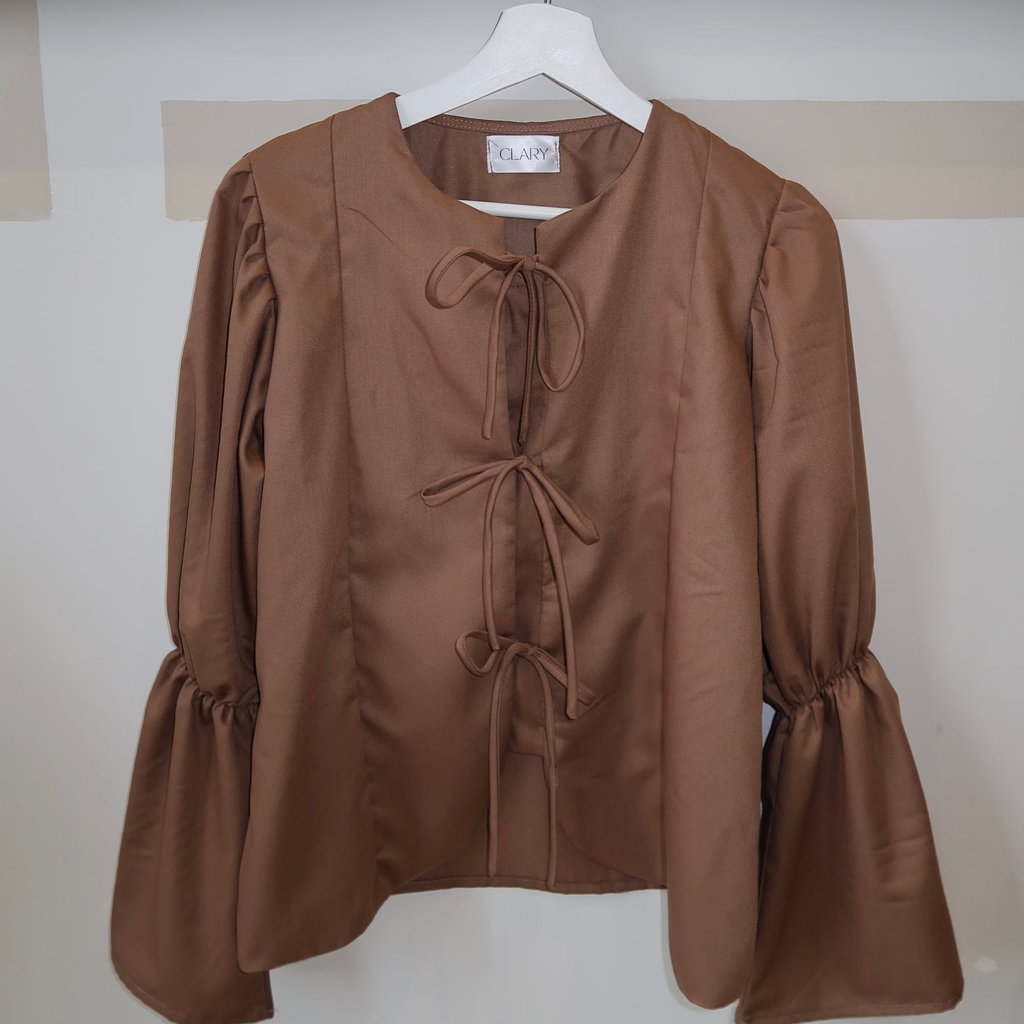 The Bow Blouse in Brown