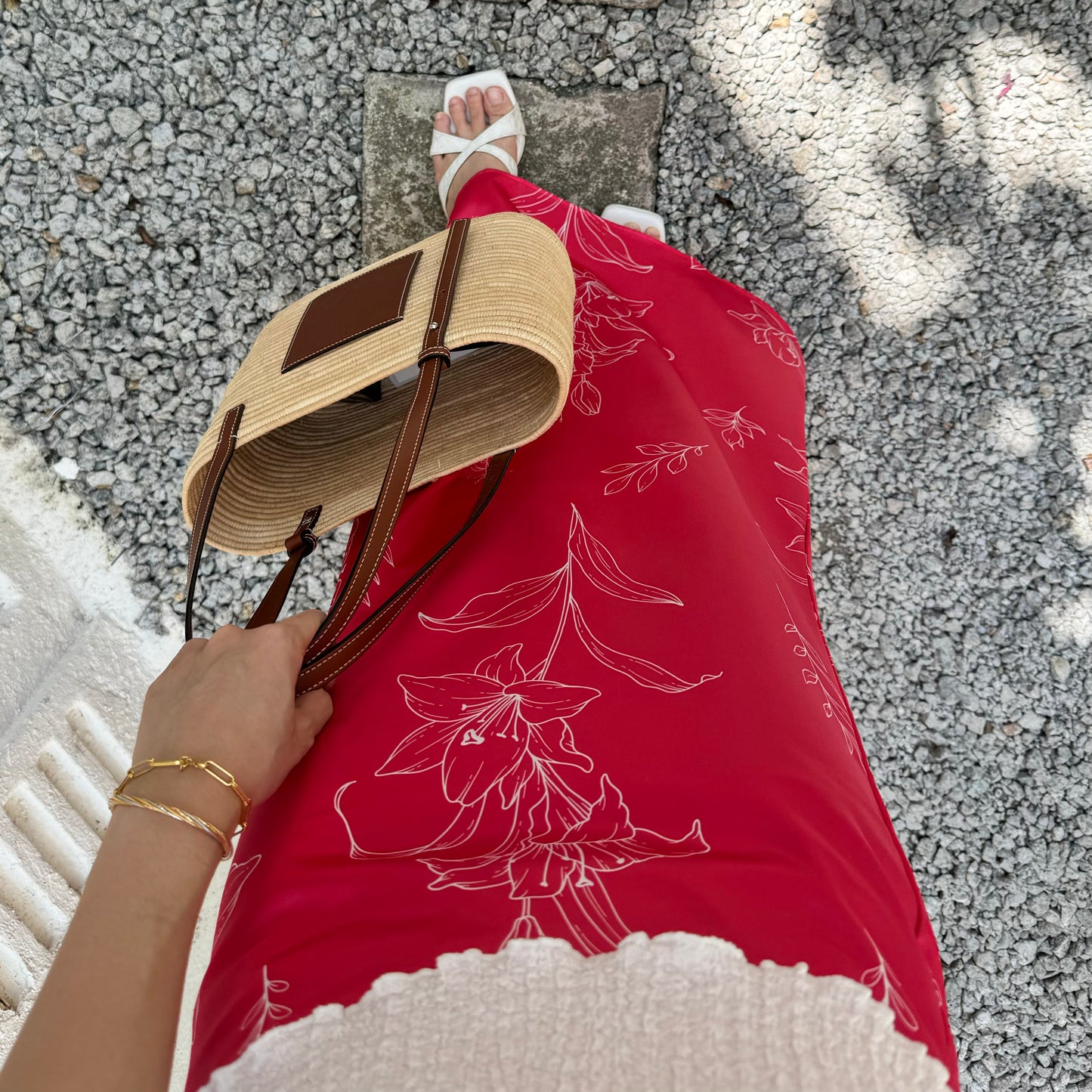 Lilly Bloom Maxi Skirt in Raspberry