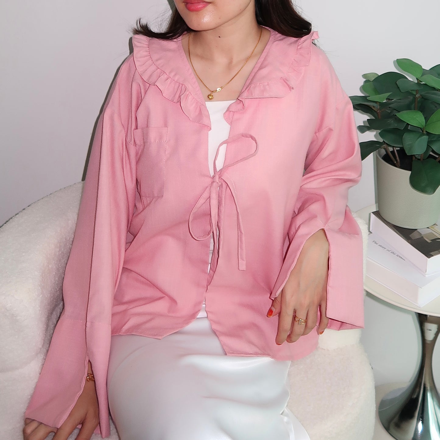 The Ruffle Top in Strawberry