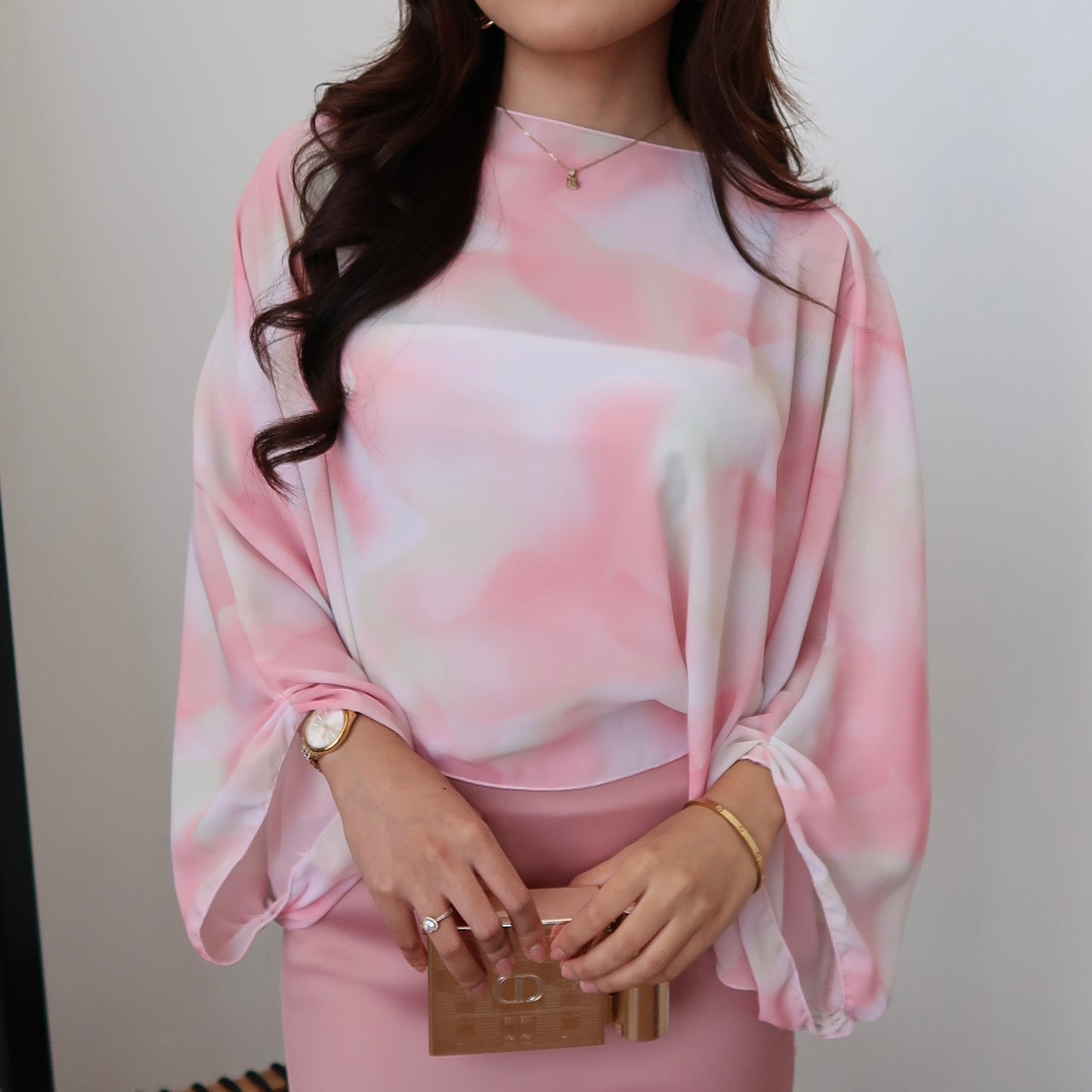 Printed Cape in Sugar Bloom
