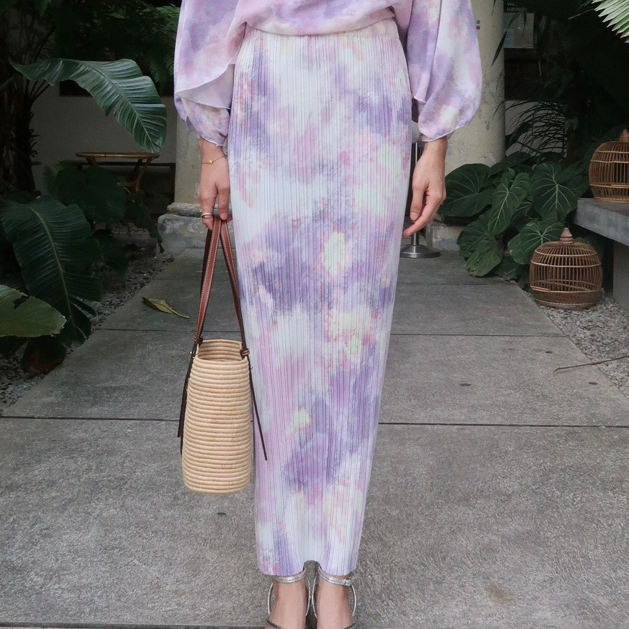 Pleated Seasons in Lavender Smoke
