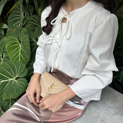 The Bow Blouse in White