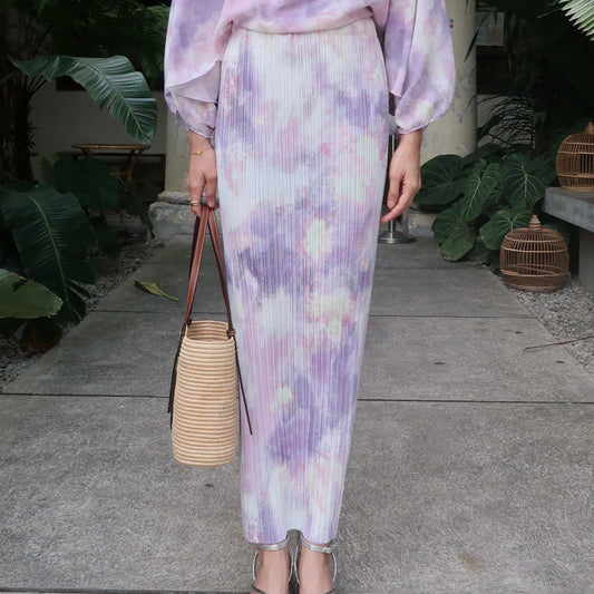 Pleated Seasons in Lavender Smoke