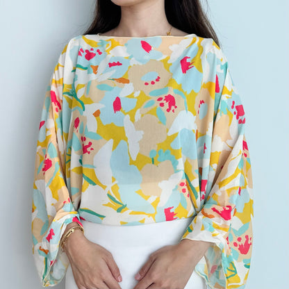 Printed Cape in Sunny Petals