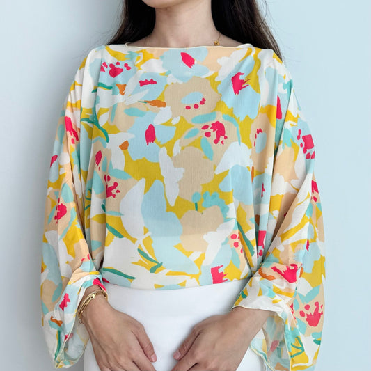 Printed Cape in Sunny Petals